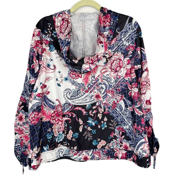 Nwt Chico's Zenergy Paisley Lightweight Gathered Sleeve Packable Jacket Sz 2(12) - Picture 2 of 14
